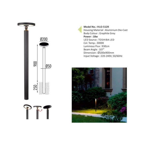 18w Bollard HYBEC - Image 2