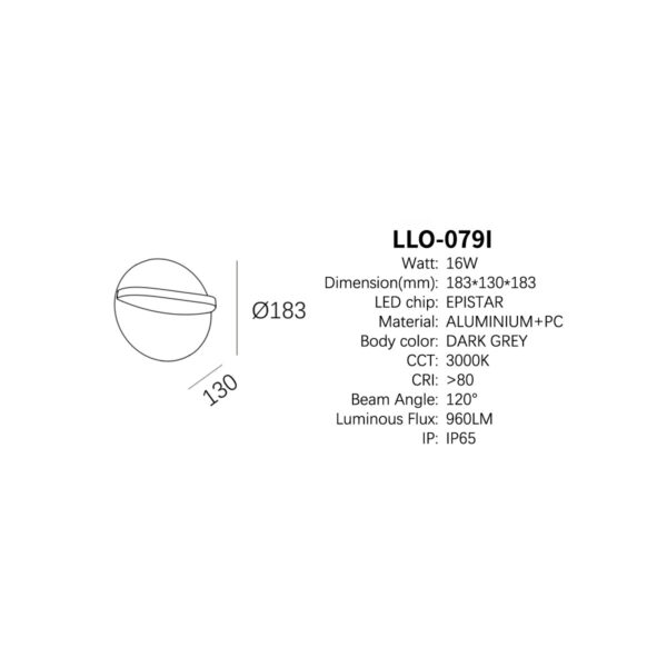 16w SMD Outdoor Wall Light LEDLUM - Image 2