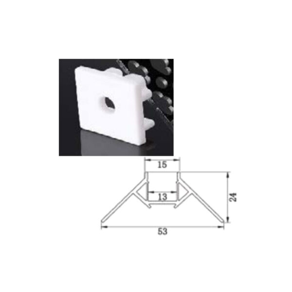Aluminium Empty Profile LEDLUM (53 mm) - Image 2