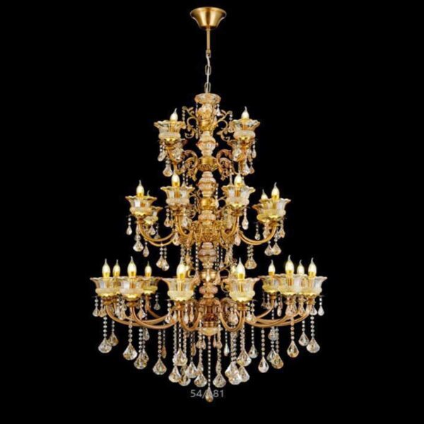 45 Candle Light Crystal Chandelier MANTRA
