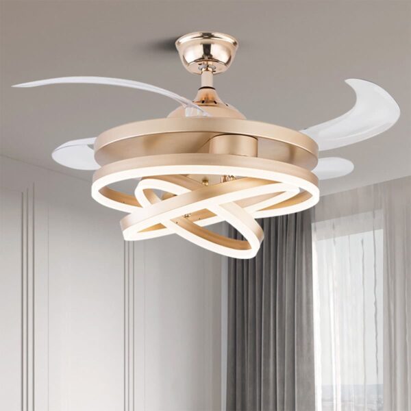 Remote Control Ceiling Fan Light Chandelier MANTRA - Image 3